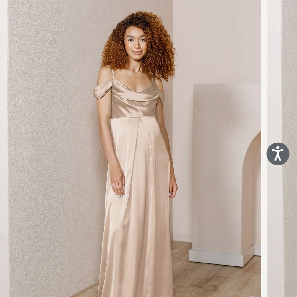 Revelry Strapless Cream Gown